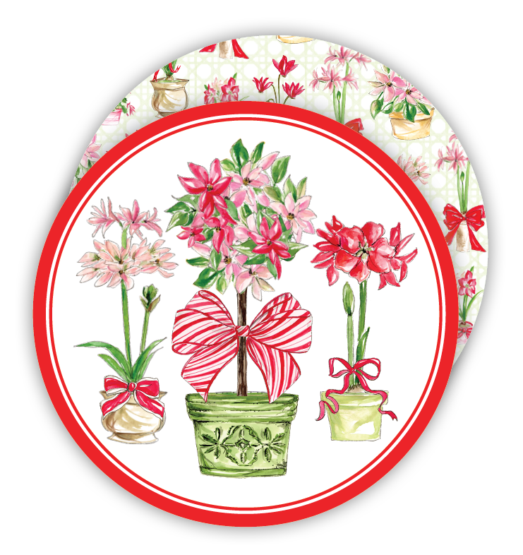 Christmas Poinsettia Paper Coasters