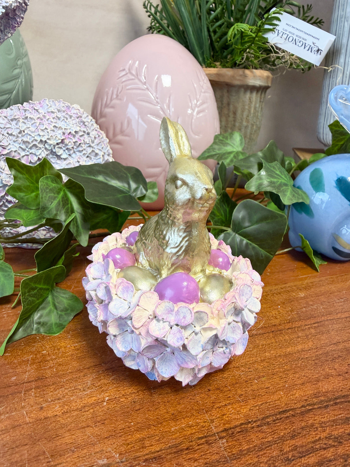 4.5" Chocolate Bunny in Basket