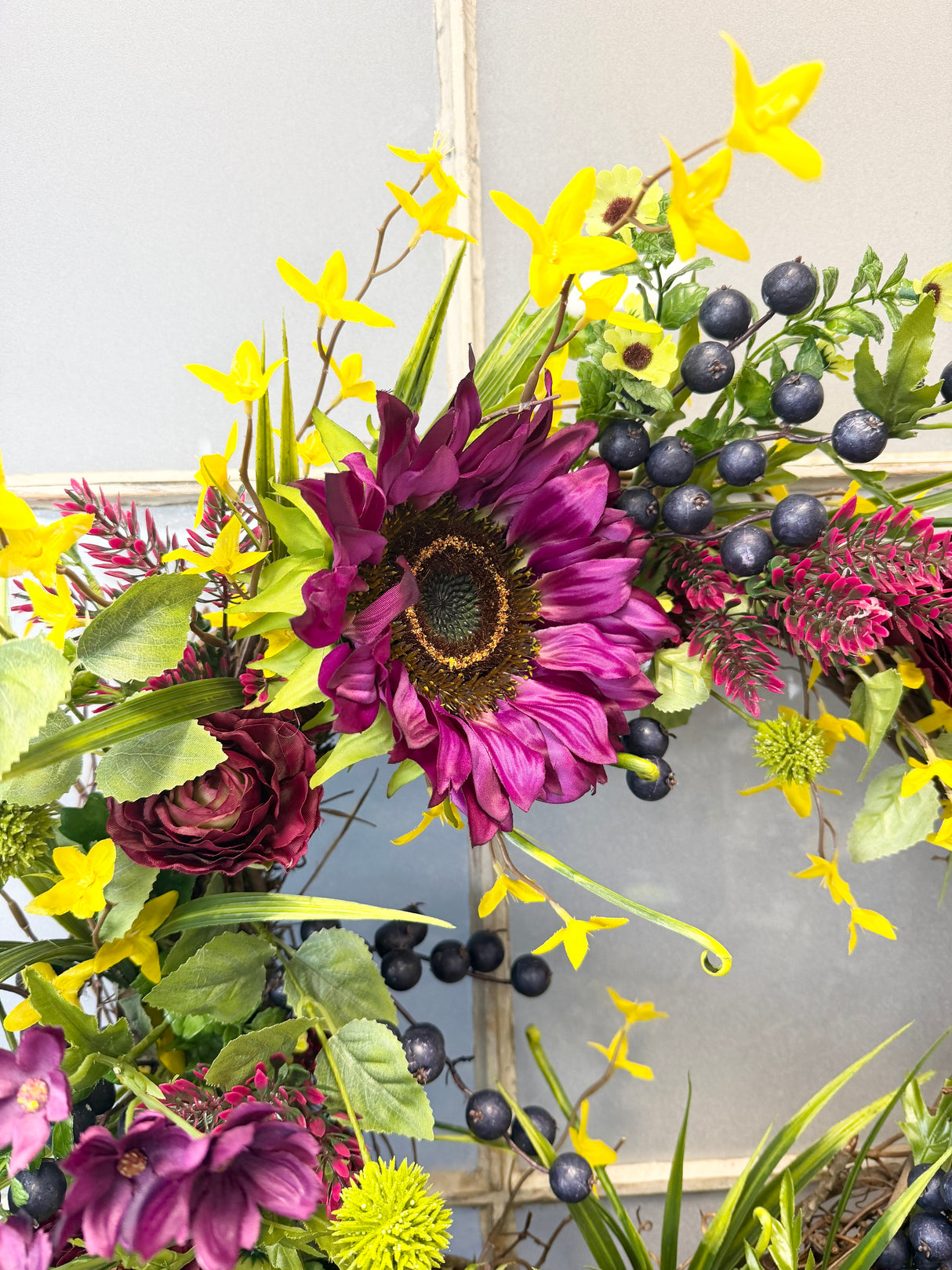 25" Purple Rain Garden Wreath