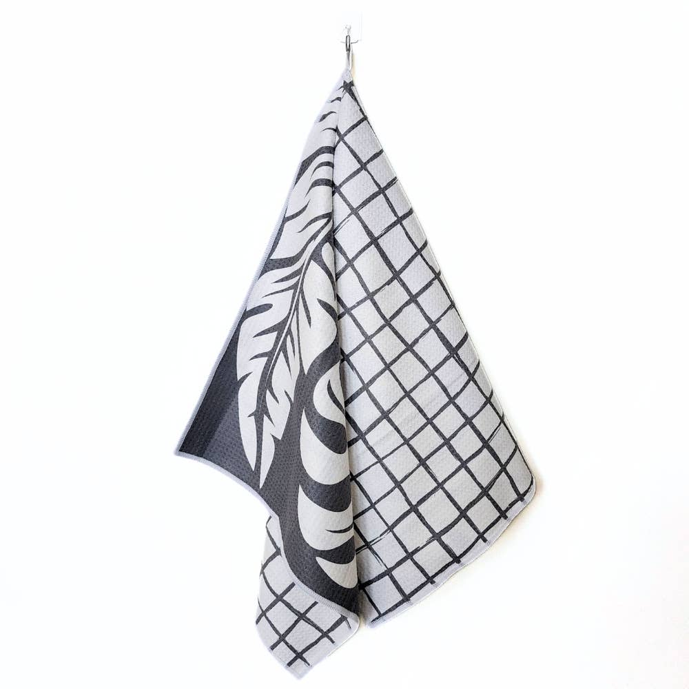 Monstera Reversible Microfiber Tea Towel