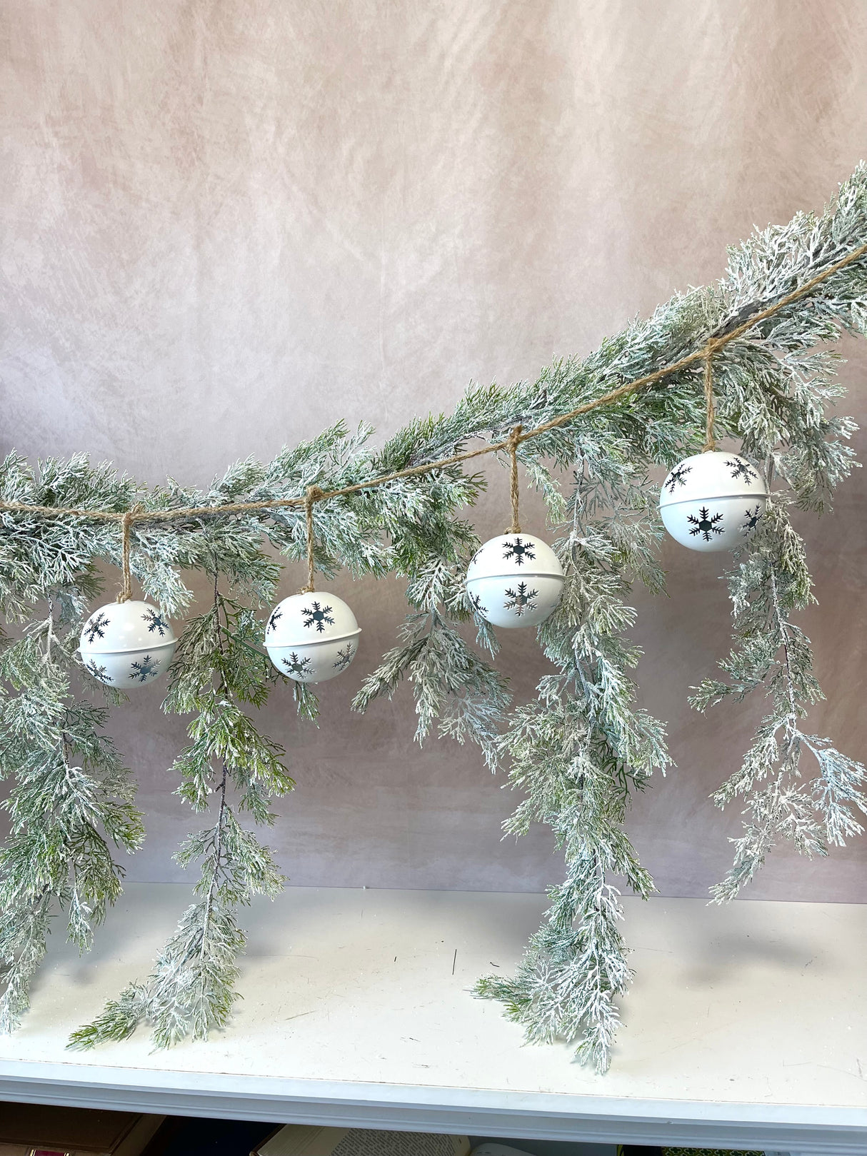 White Jubilant Jingle Bell Garland