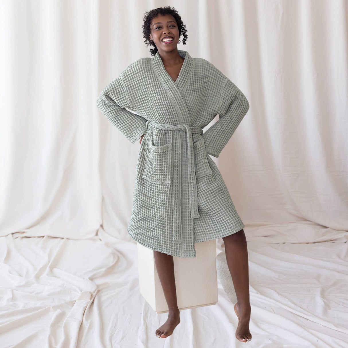 Anthracite Luxurious Waffle Bathrobe / 3XL