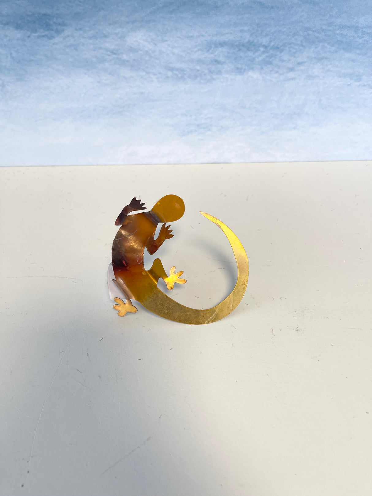 Natural Copper Gecko