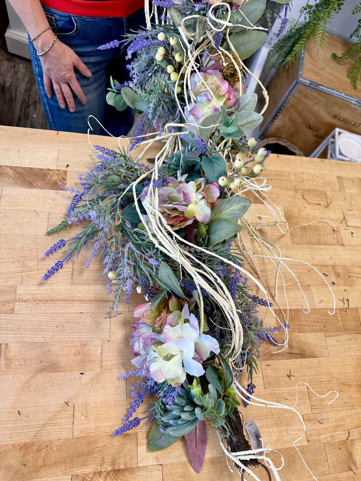 Cream Wrapped Twig Bendy Vine Garland