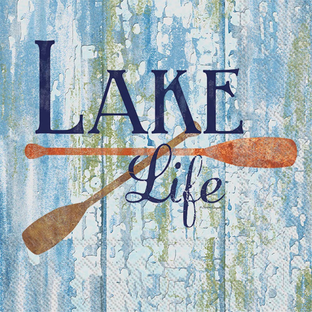 Lake Life Paper Cocktail Napkin