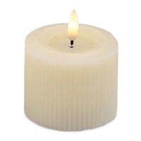 Fia Cream Stripe 3x2.5" Candle