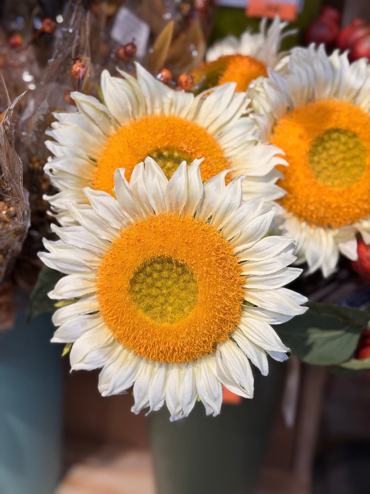 White Sunflower Spray