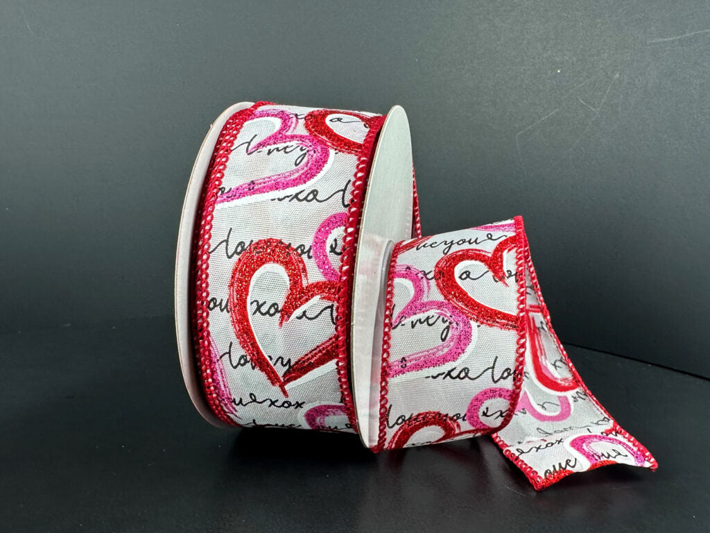 1.5" Love Book Ribbon Bolt