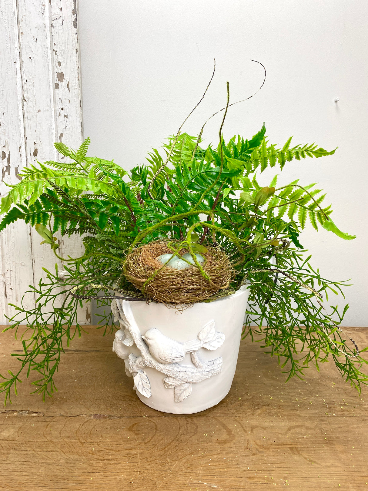 17" Nestled Greens Centerpiece