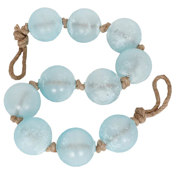48" Blue Glass Ball Garland