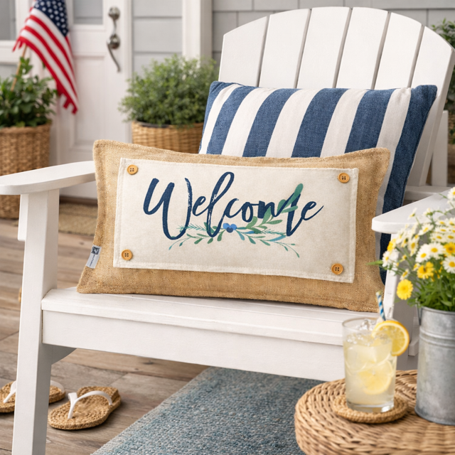 Classic Welcome Interchangeable Pillow Panel