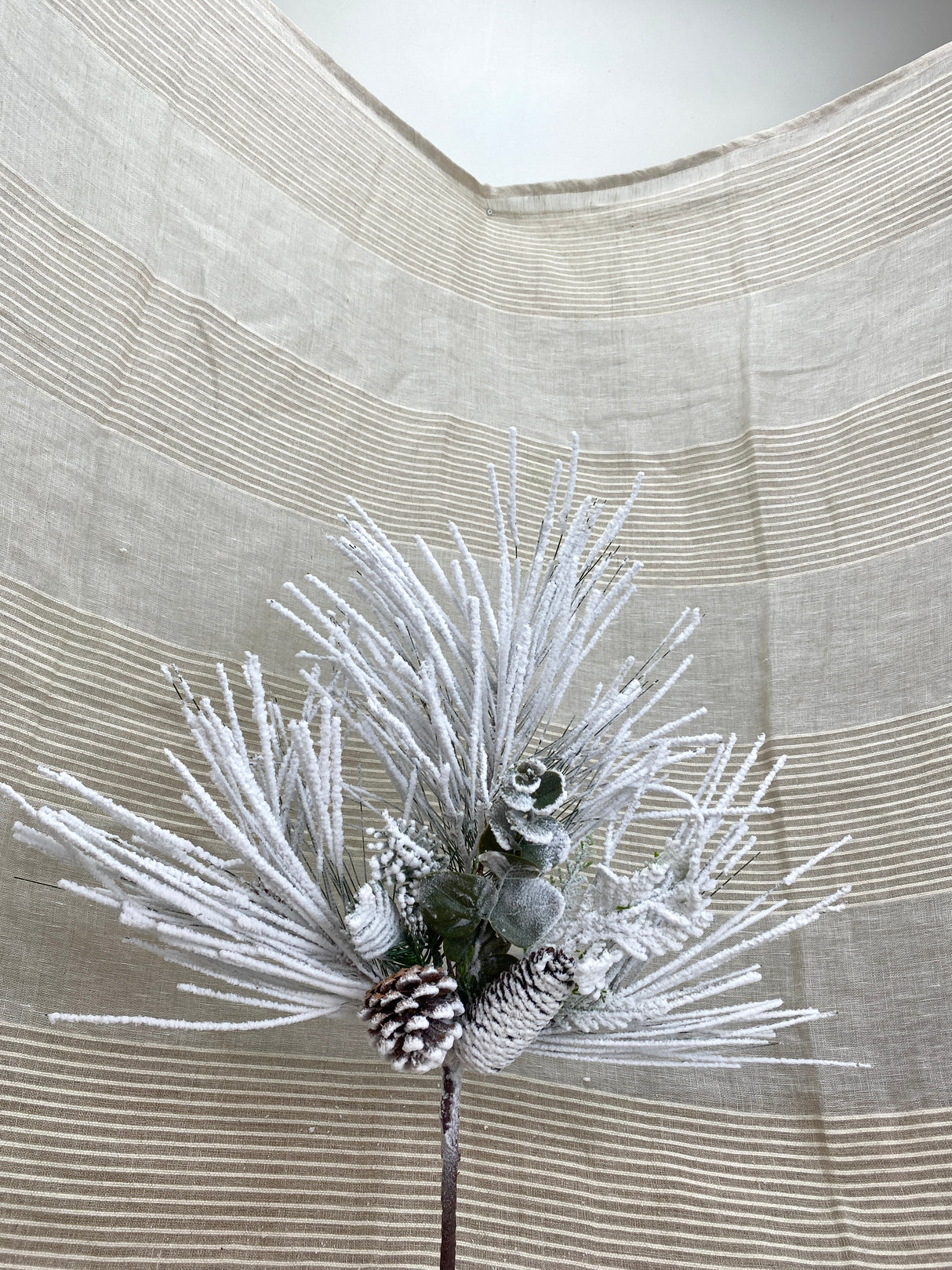 Snowy Winter Pine Spray