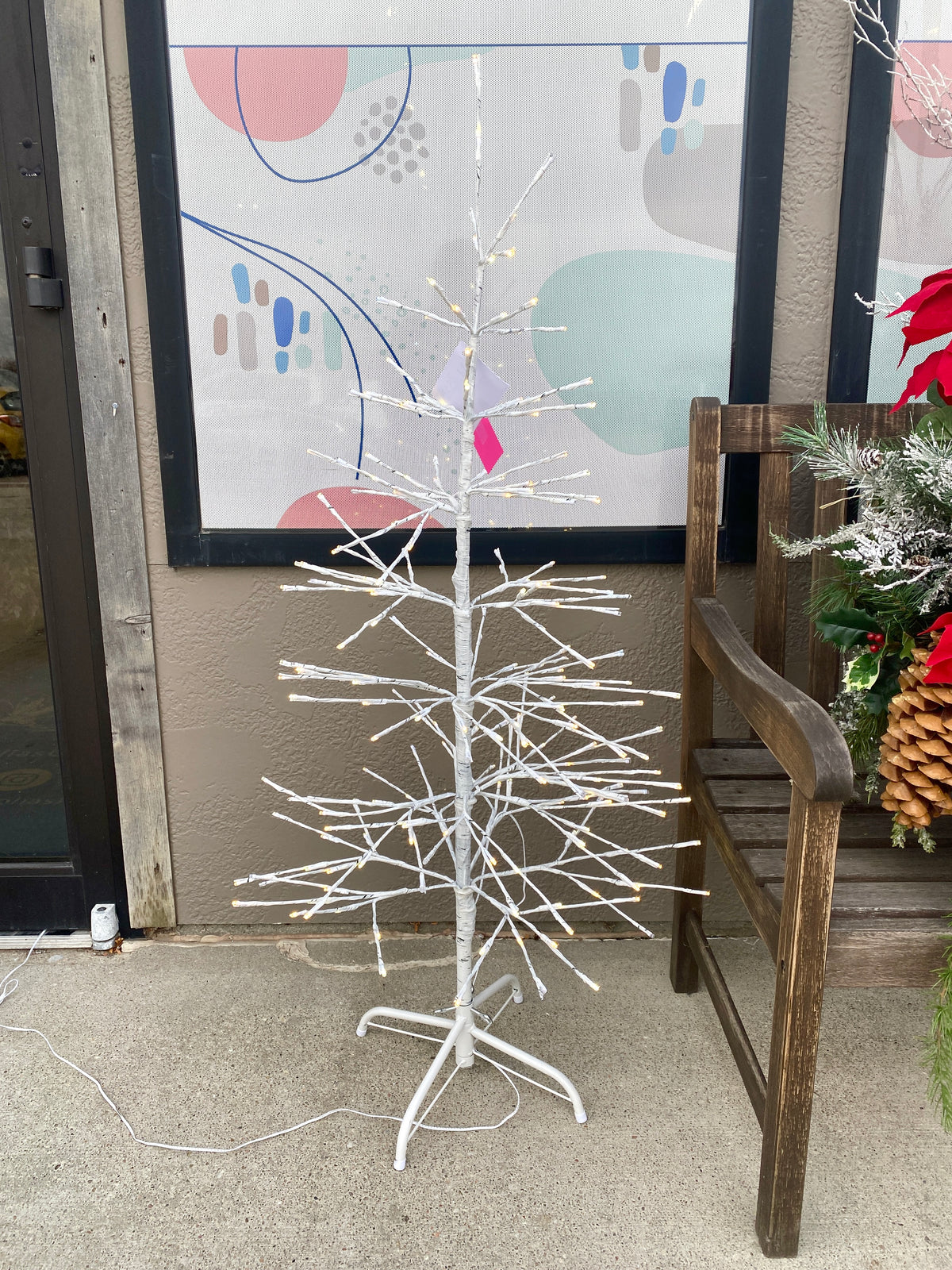 4' White Birch Lighted Tree
