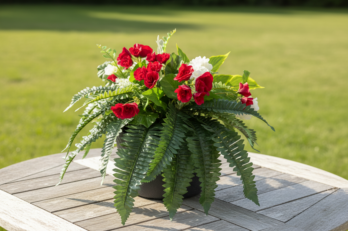 21" UV Protect Patriotic Table Planter