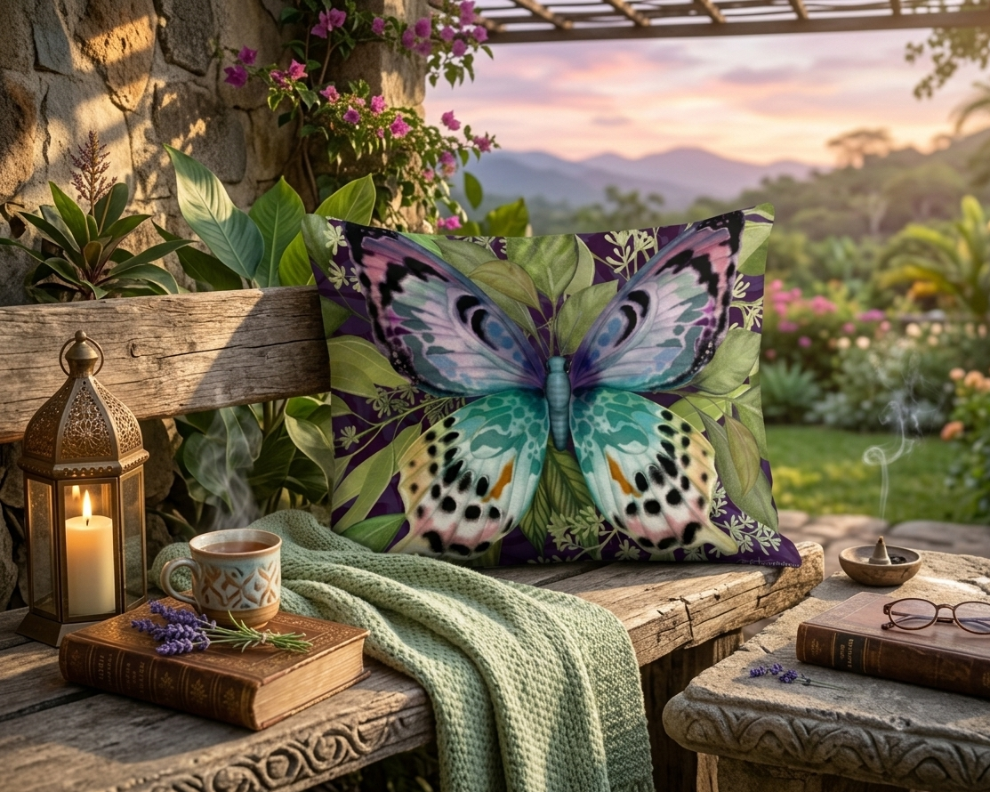 Butterfly Mystic Indoor/Outdoor Pillow
