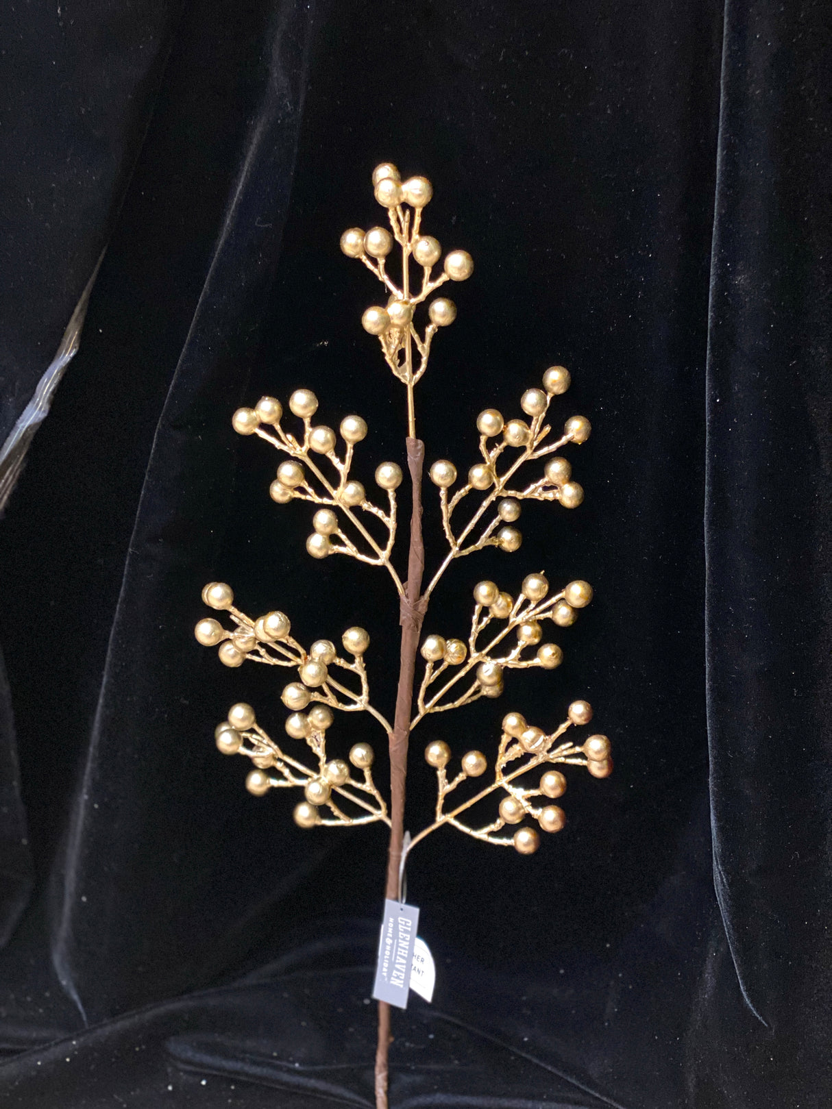 Holiday Metallics Gold Berry Spray