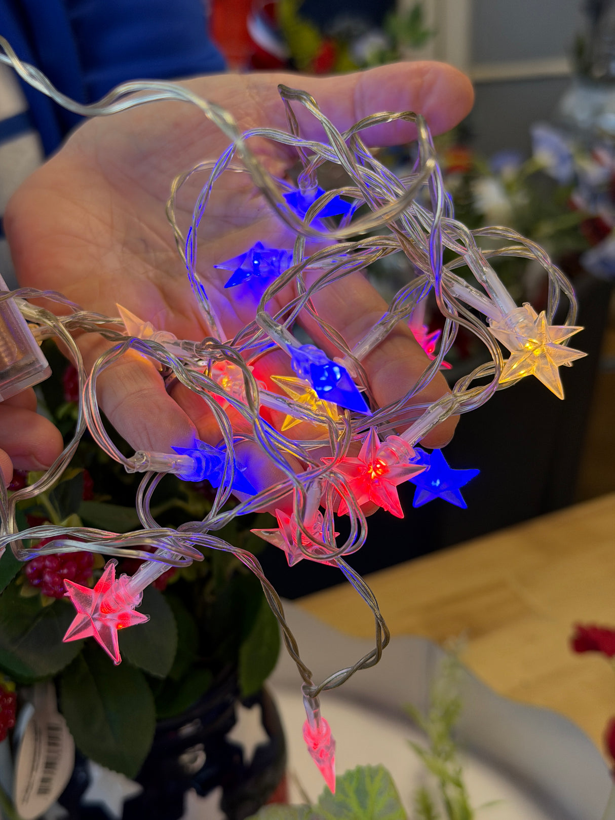 7' LED Star Garland Light Strand