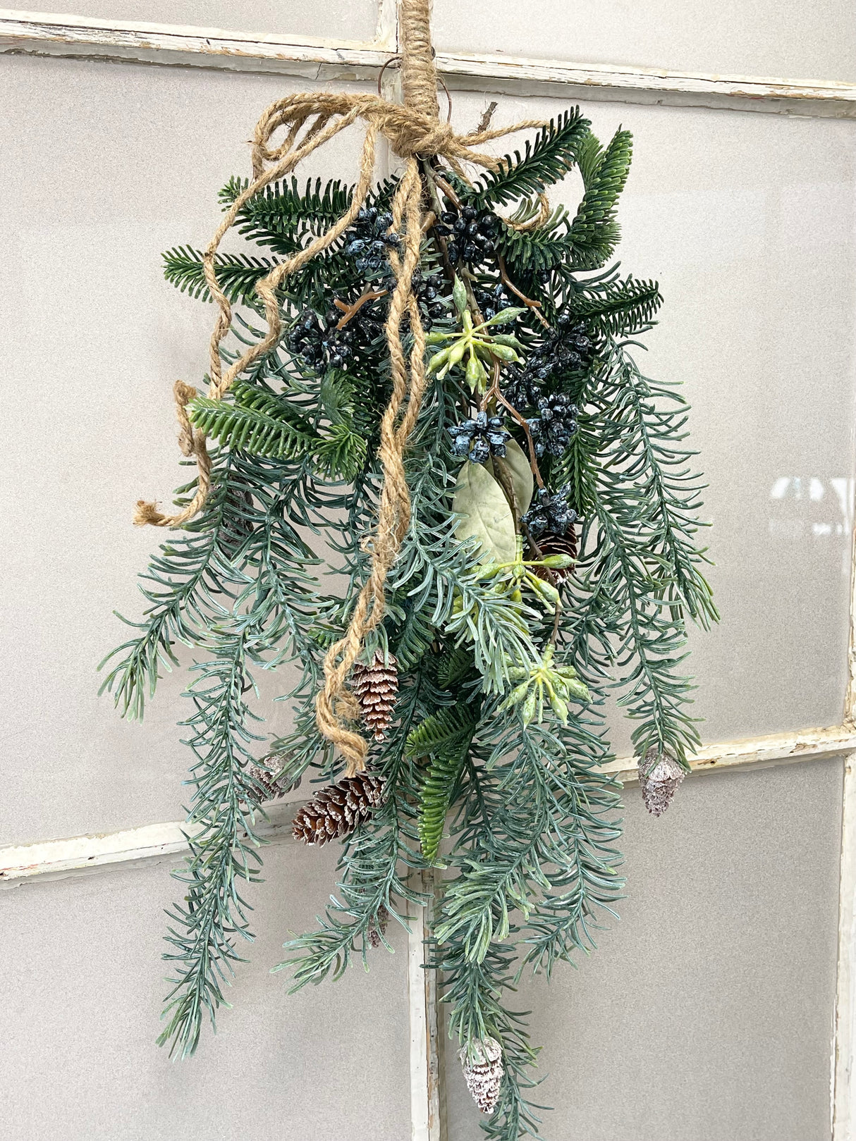 White Sugar Spruce Hanging Teardrop