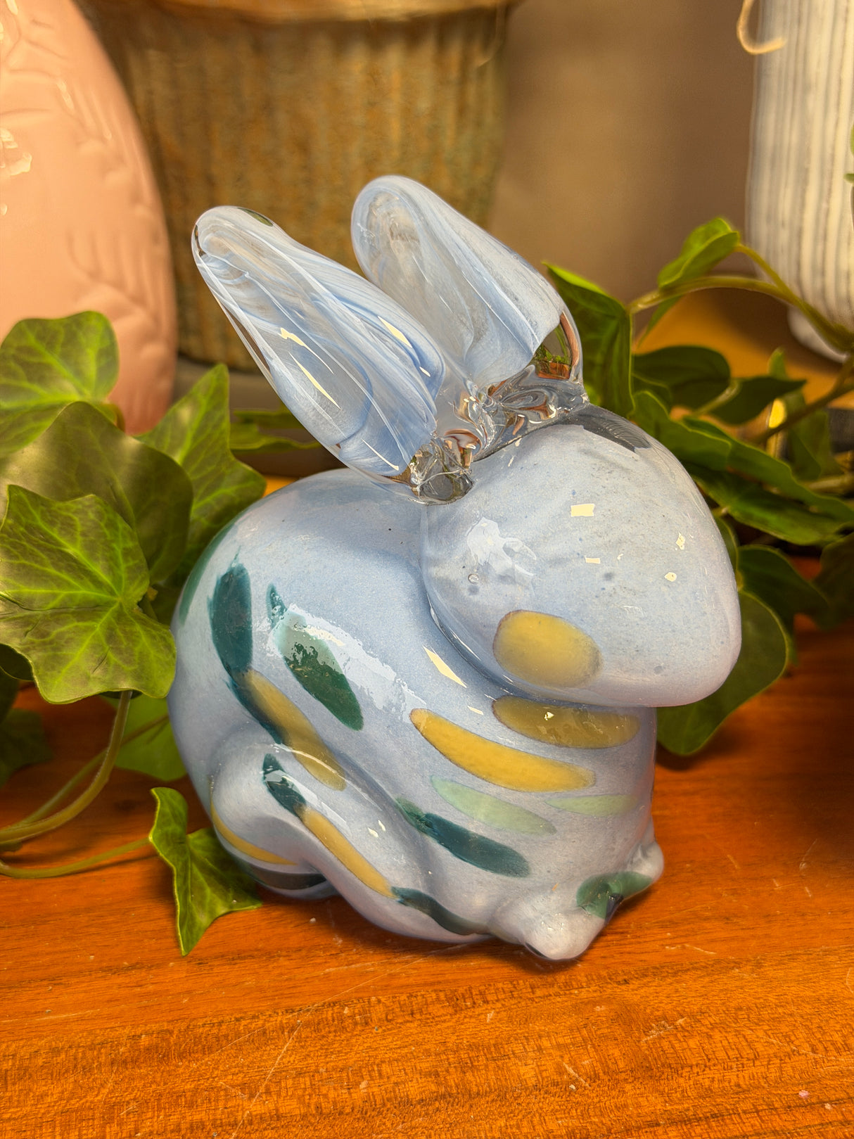 Cute & Modern Glass Easter Bunny - 3 Colors