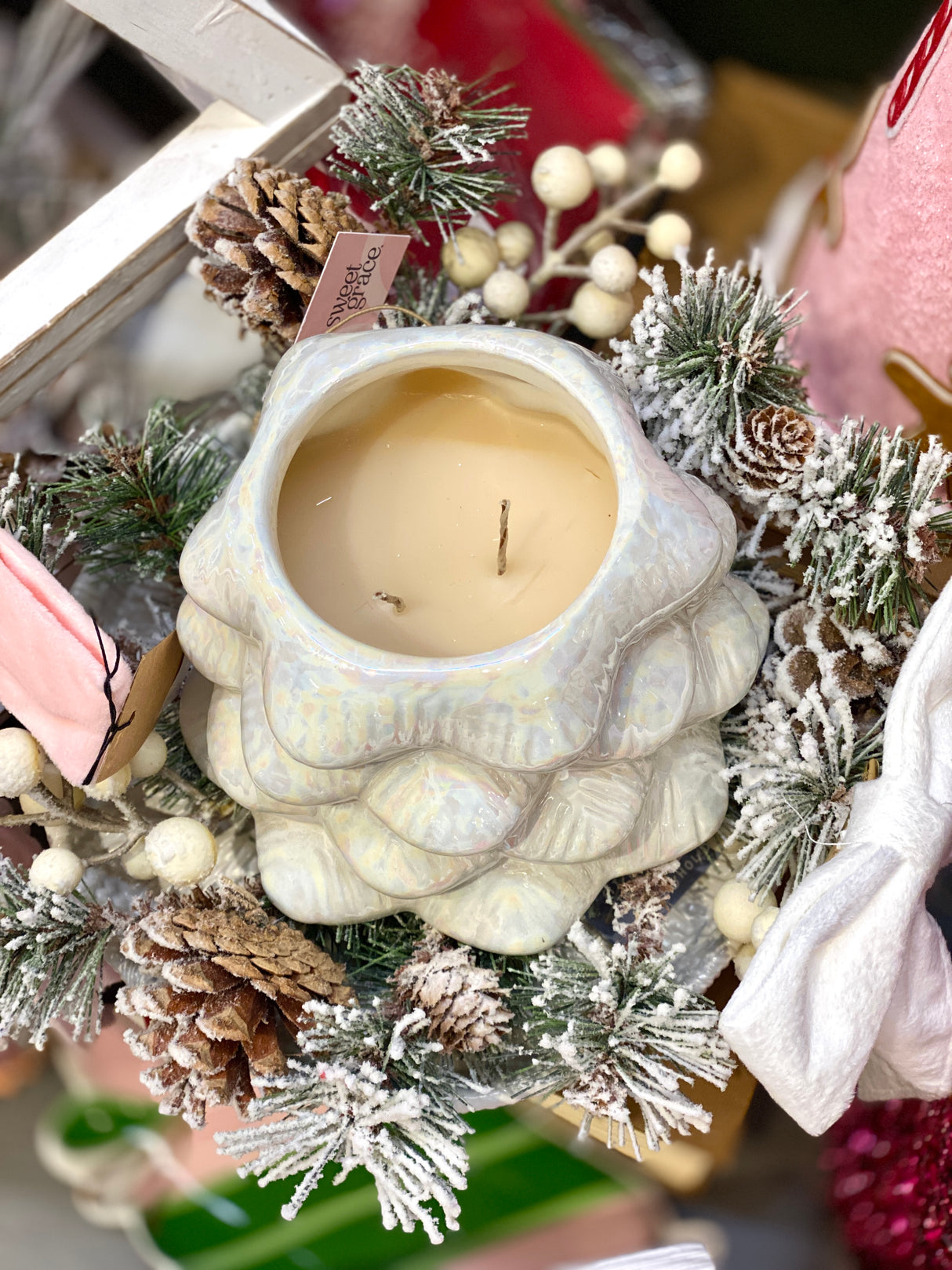 Sweet Grace Holiday Tree Candle