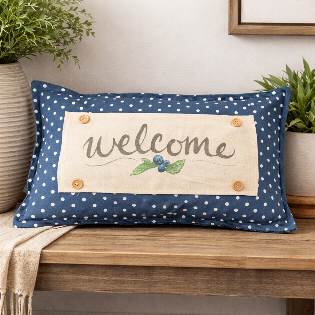 Blue Dot Interchangeable Pillow