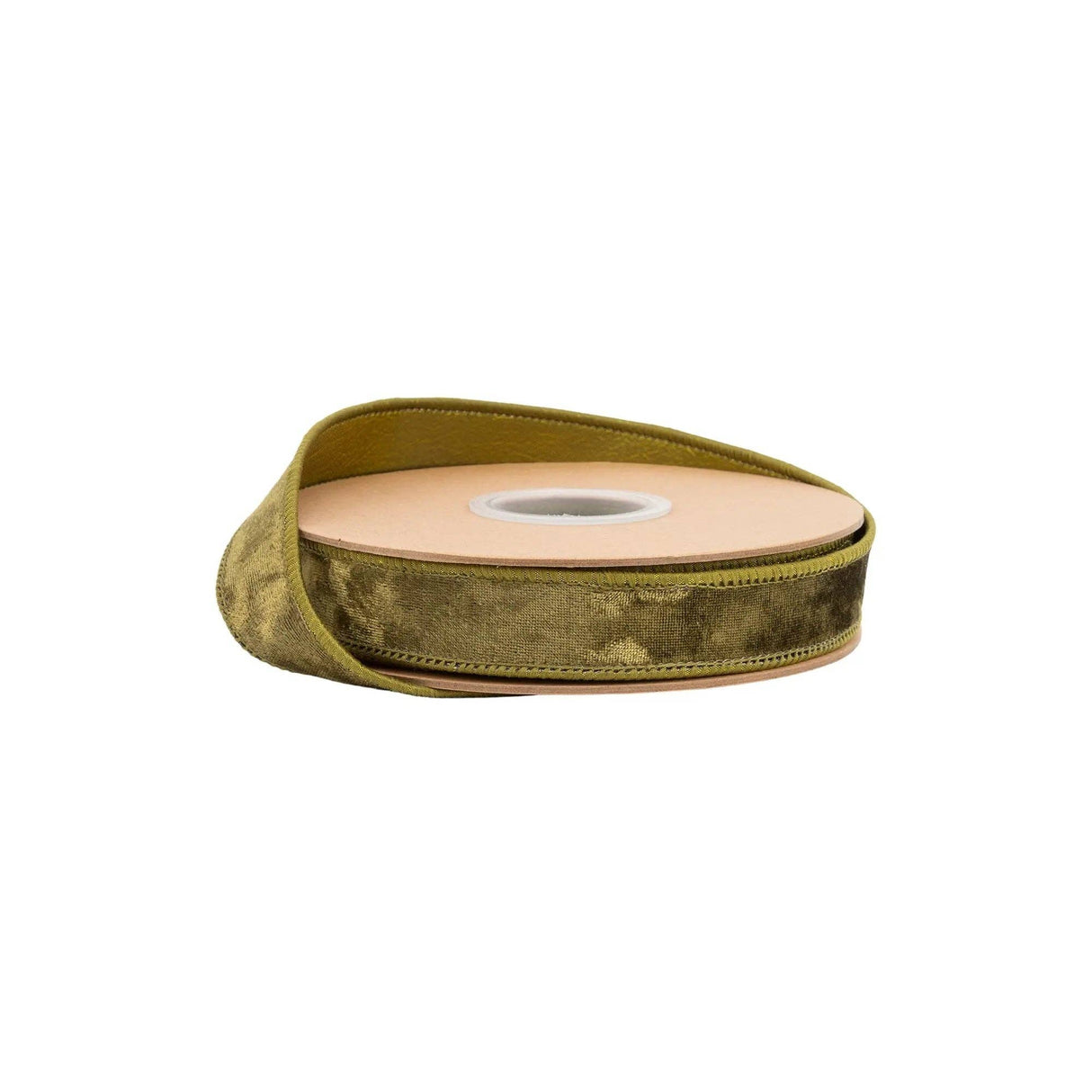 1" Wired Moss Heritage Velvet Ribbon Bolt