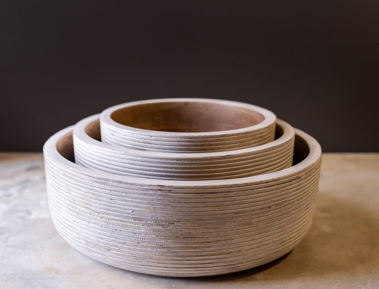 Wooden Round Bowls -3 Sizes