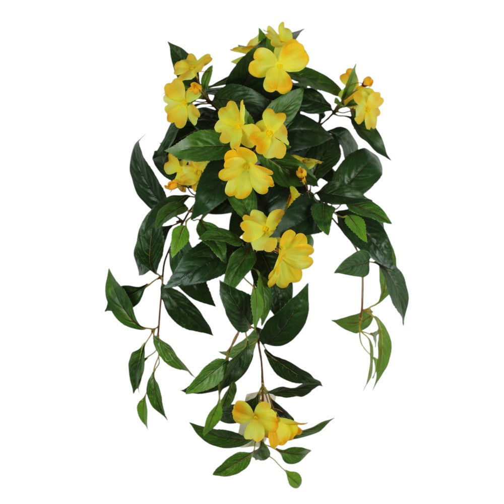 UV Protect Yellow Impatiens Hanging Bush