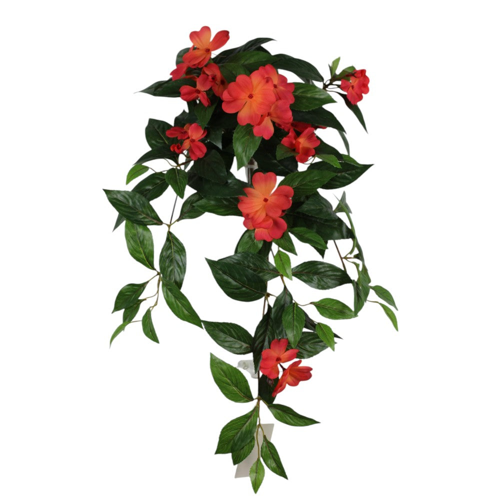 UV Protect Coral Impatiens Hanging Bush
