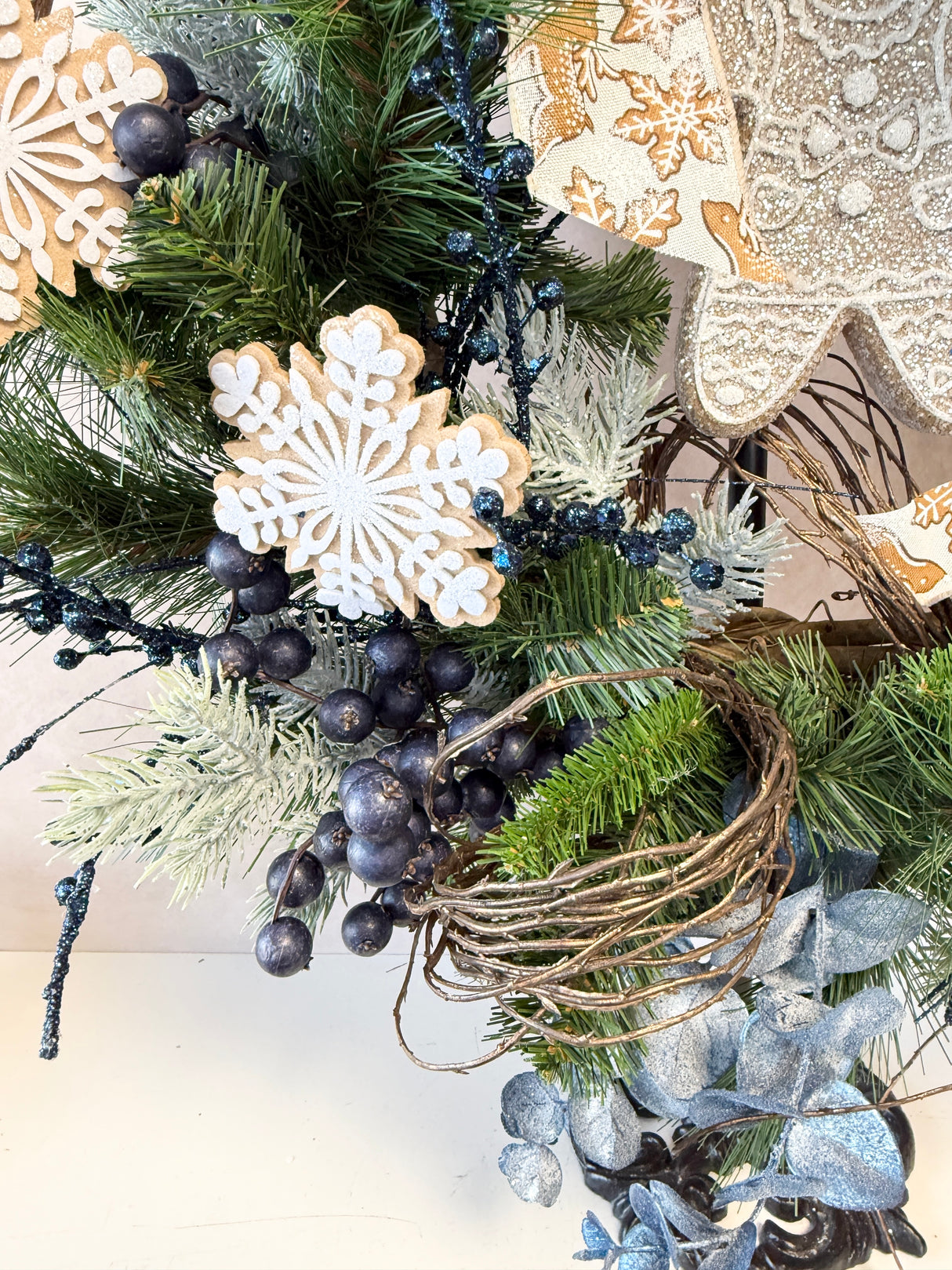 24" Snowflake Wishes Wreath