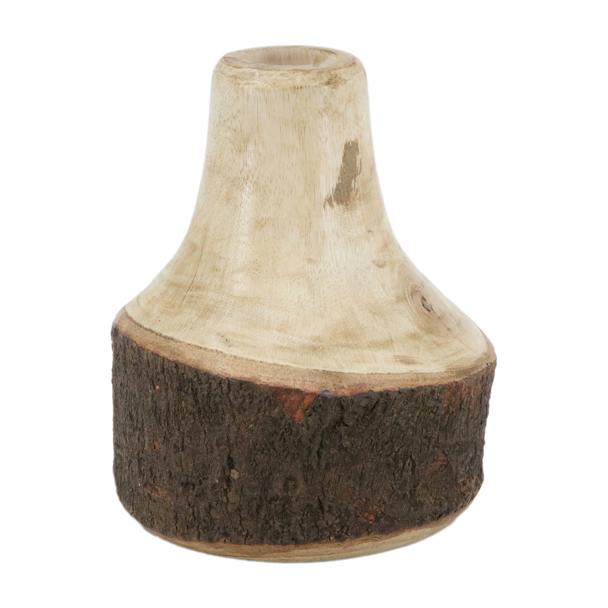 Reclaimed Wood Narrow Neck Vase