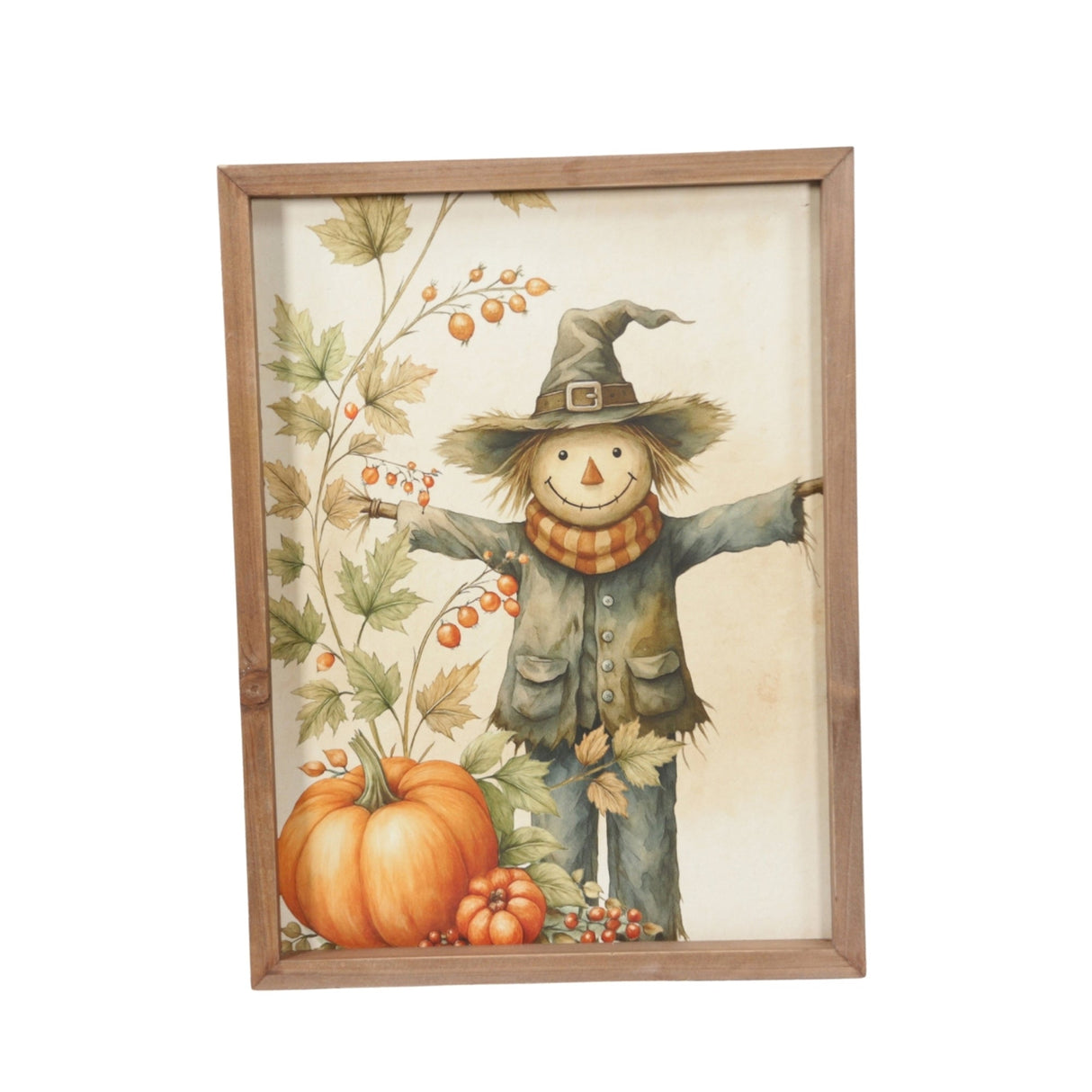 Large Scarecrow and Pumpkin Art