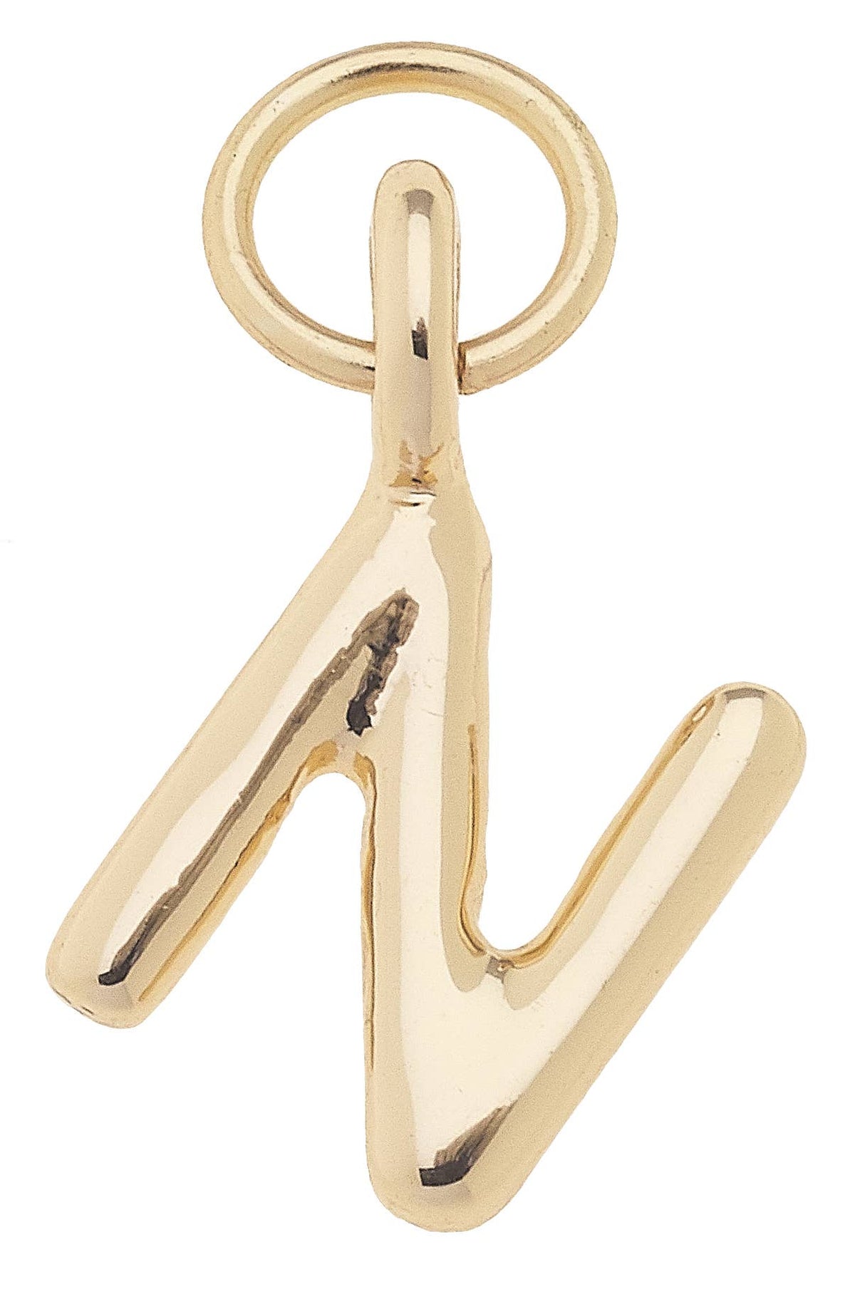 I Mini Initial Charm in Shiny Gold