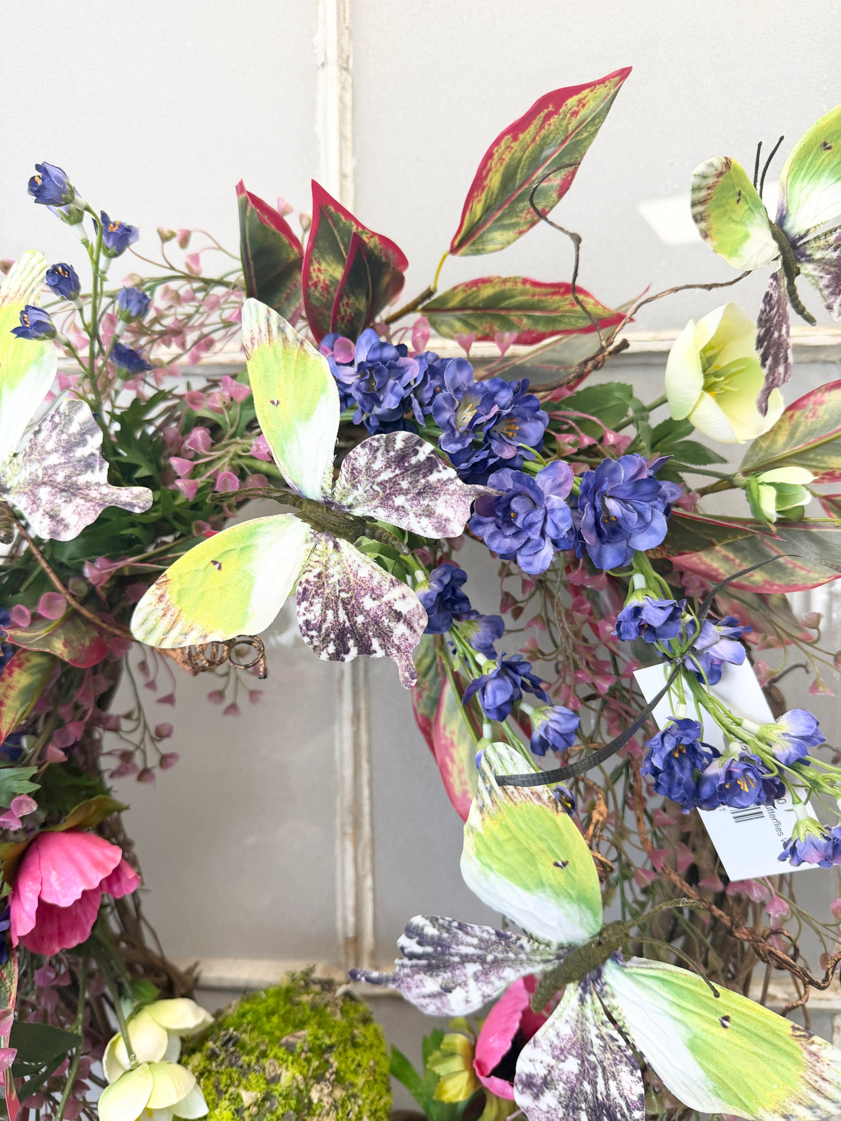 27" Blooming Butterflies Wreath