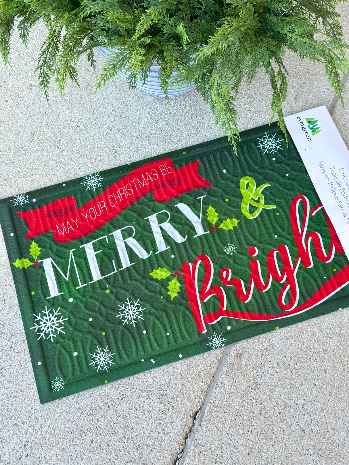 Merry & Bright Embossed Mat