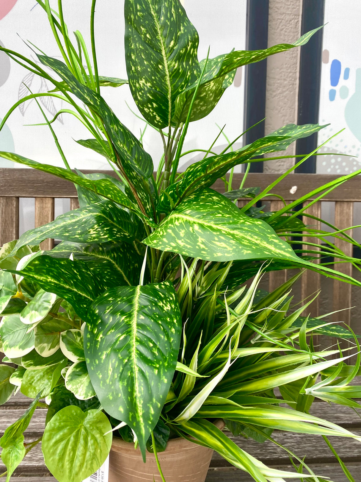 28" Restful Green Porch Pot