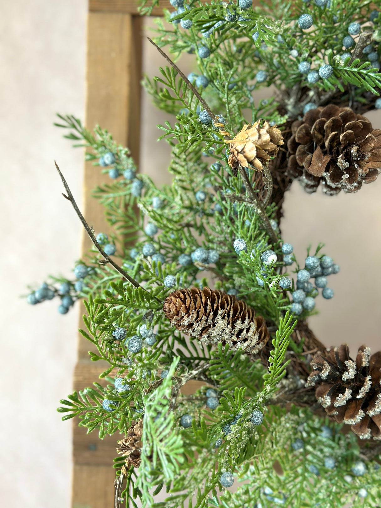 18" Winter’s Tale Pine Candle Ring