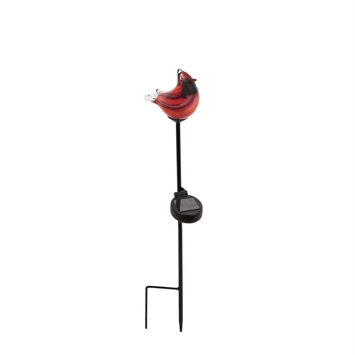 Snowbird Art Glass Solar Garden Stake styled for christmas home decor from Magnolias Home Decor