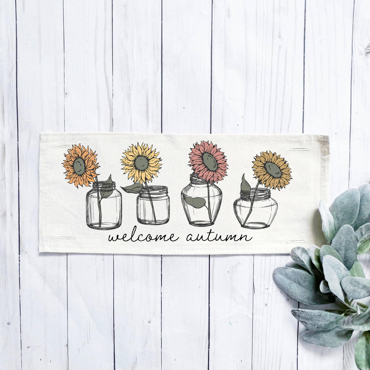 Autumn Sunflowers Interchangeable Pillow Panel