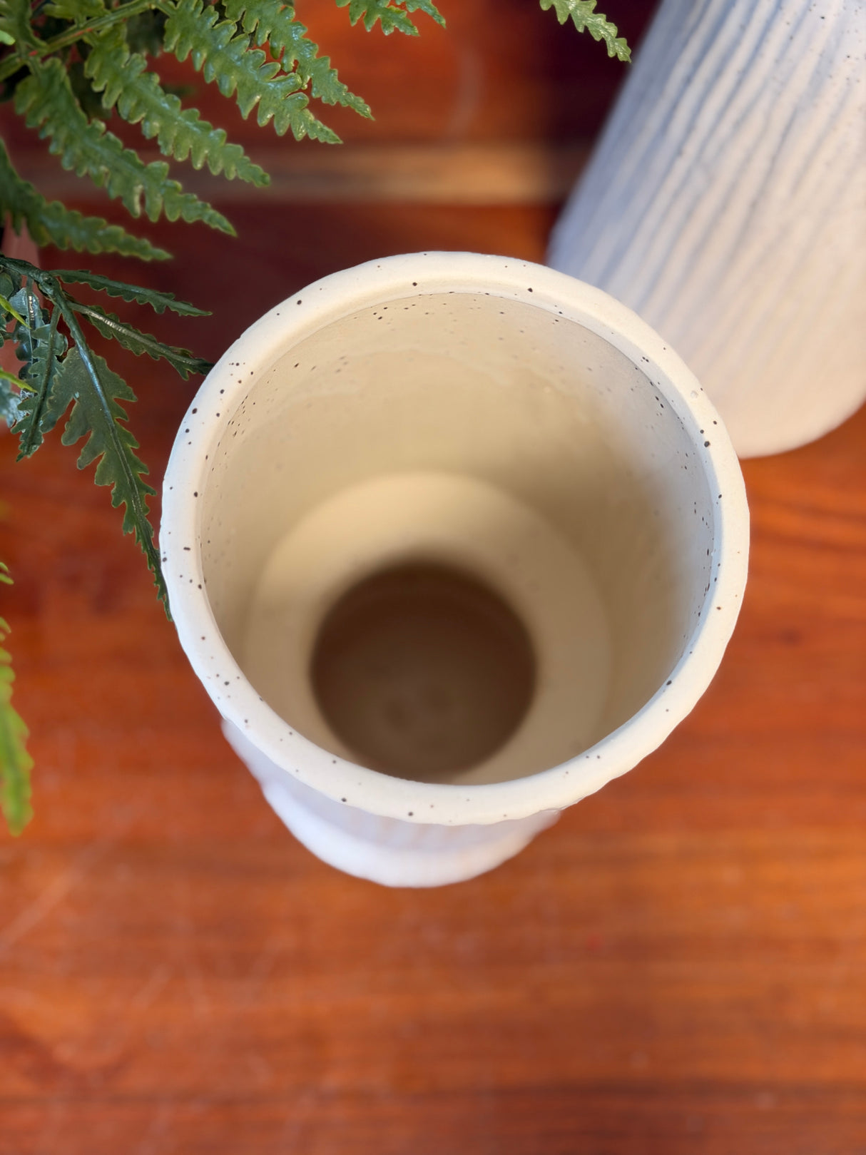 Short Capped Textured Vase