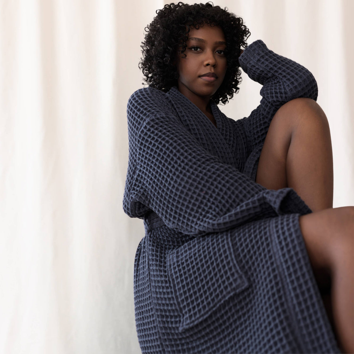 Anthracite Luxurious Waffle Bathrobe / 3XL