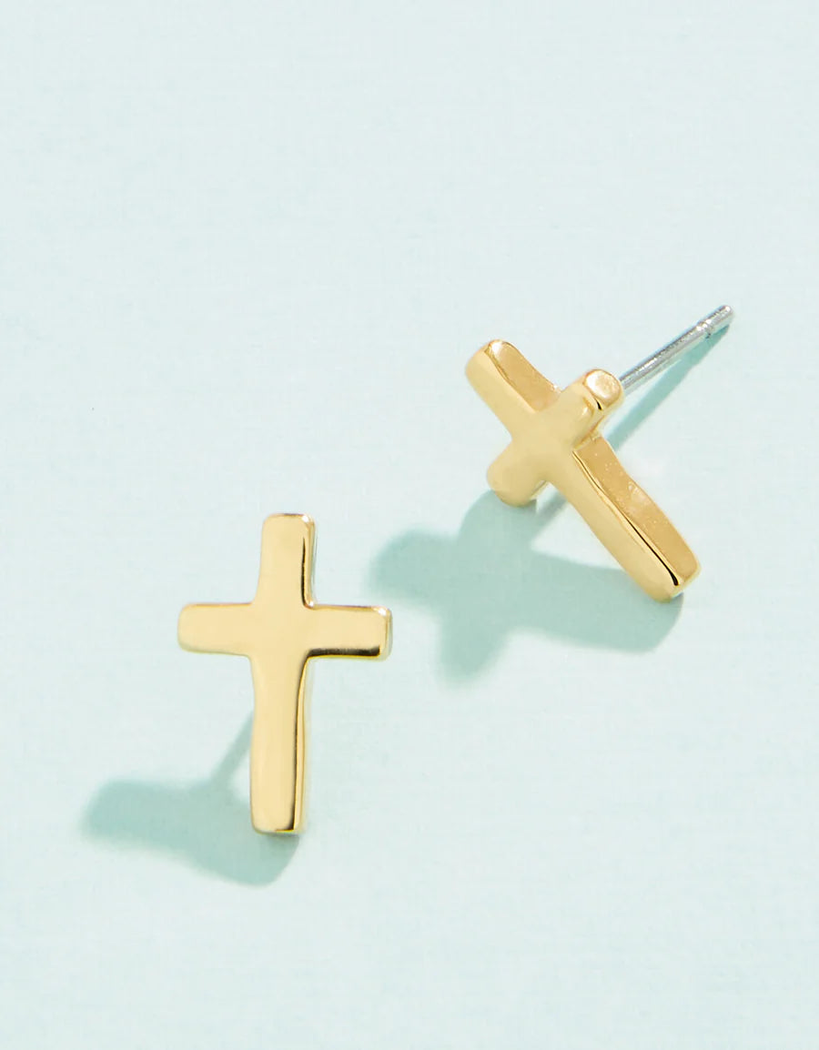 Splash Cross Stud Earrings