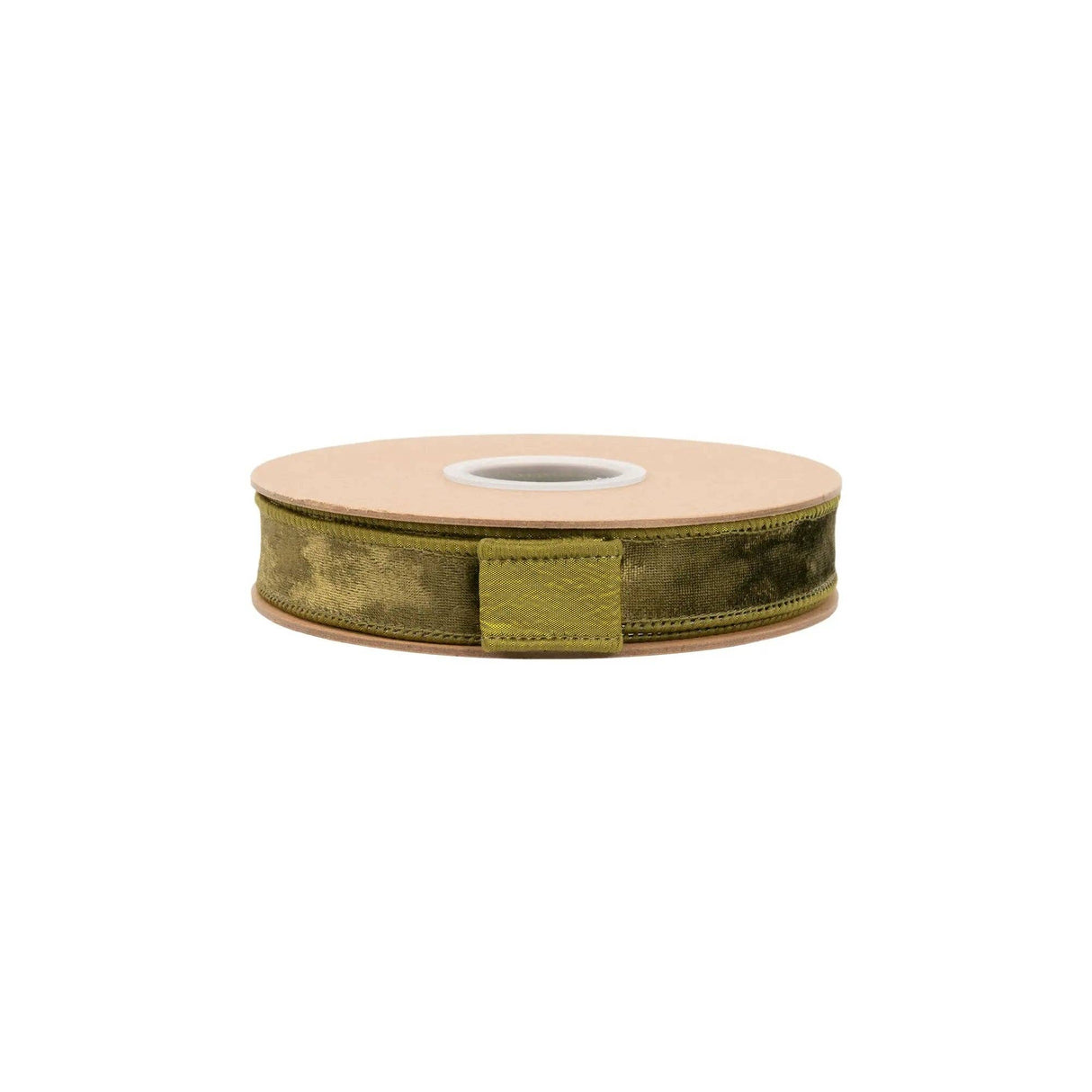 1" Wired Moss Heritage Velvet Ribbon Bolt