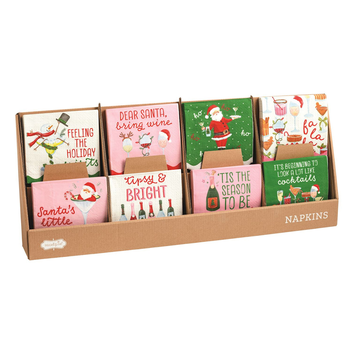 Holiday Bar Napkins - 8 Styles