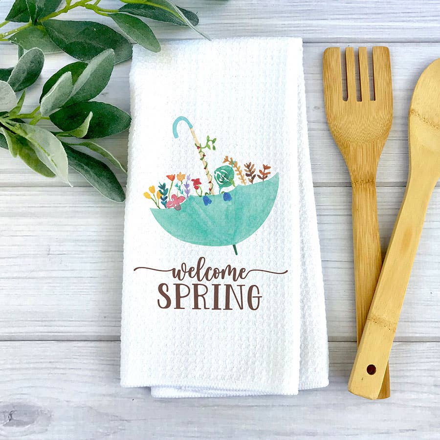 Welcome Spring Tea Towel