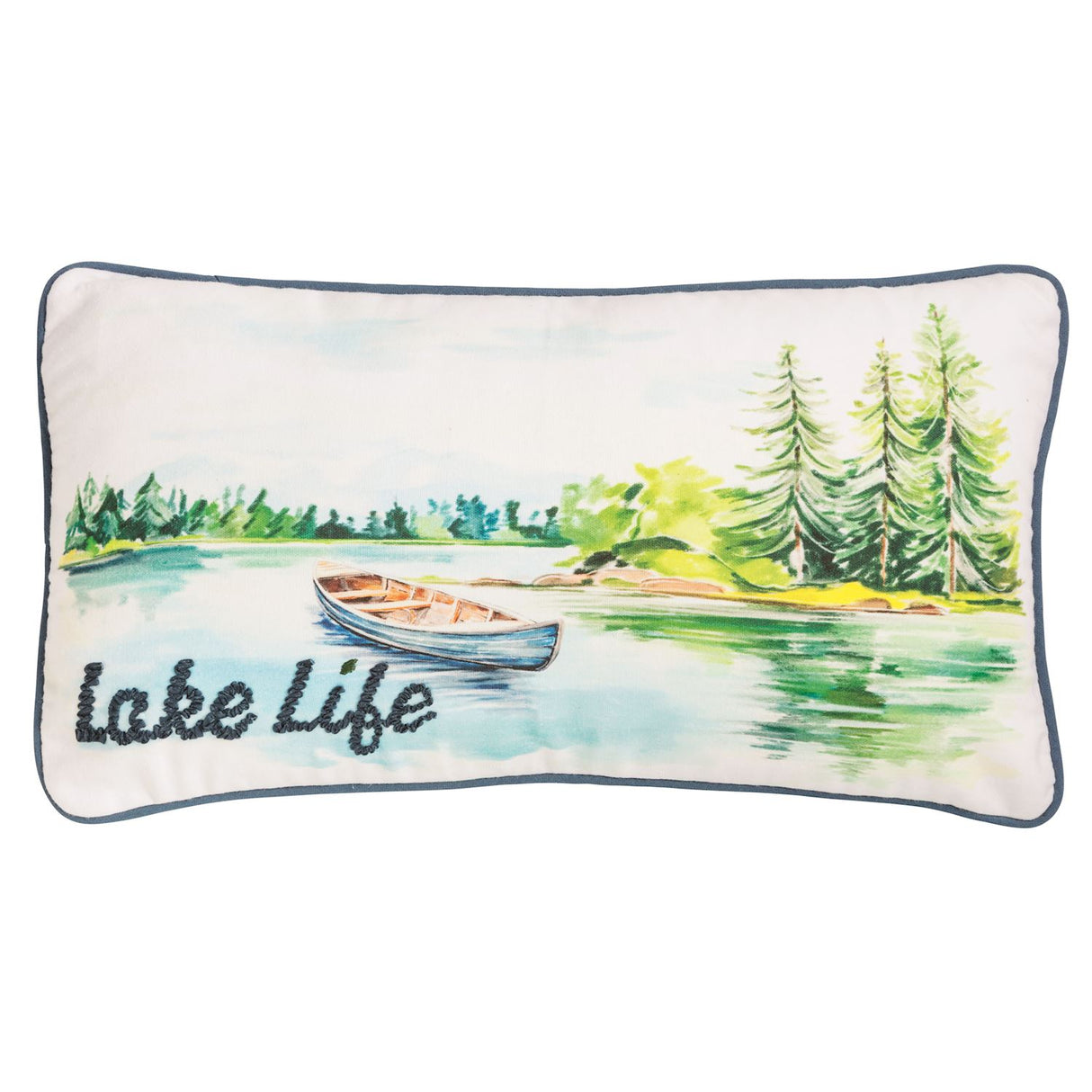 Lake Life Scene Pillow