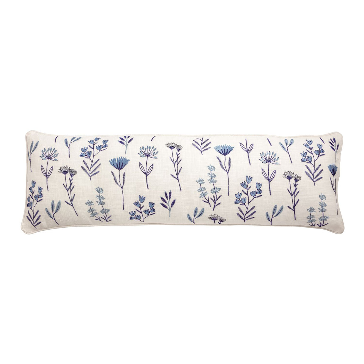 Blue Floral Long Pillow