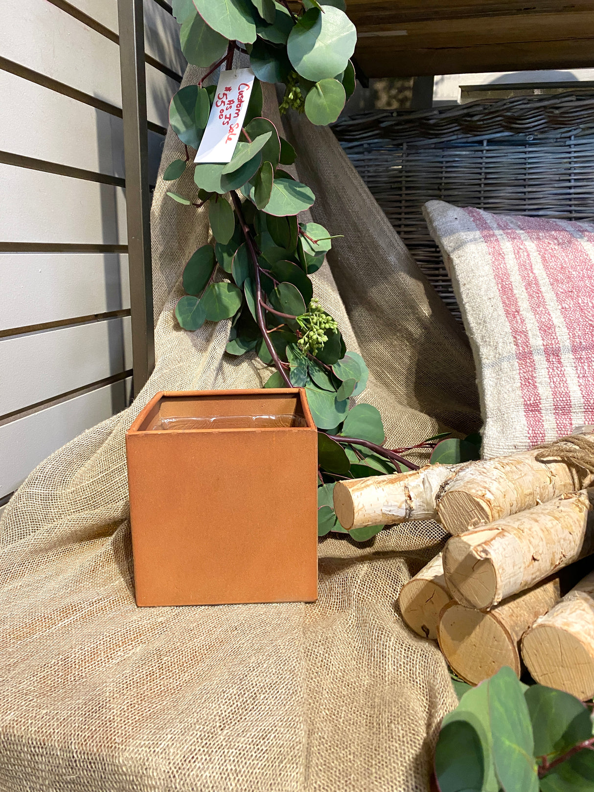 5" Metal Rust Planter