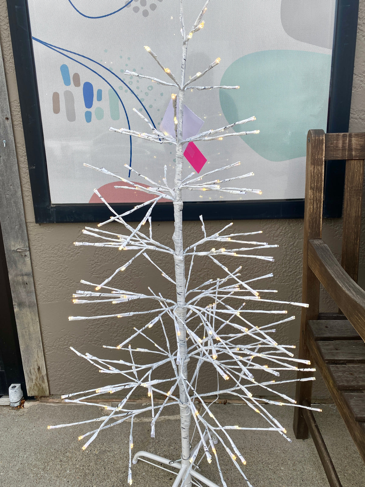 4' White Birch Lighted Tree