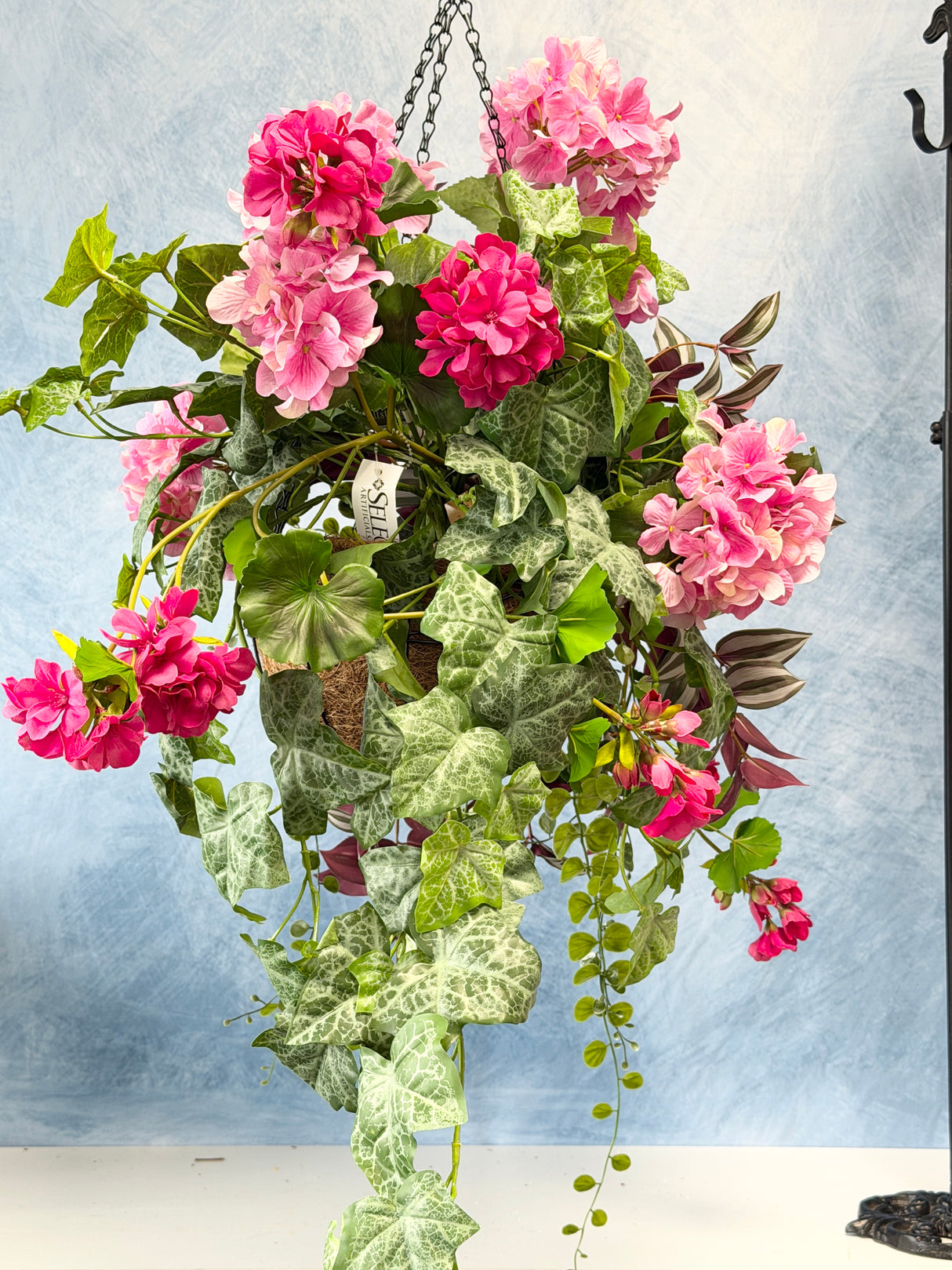 UV Protect Pink A Boo Hanging Basket Kit